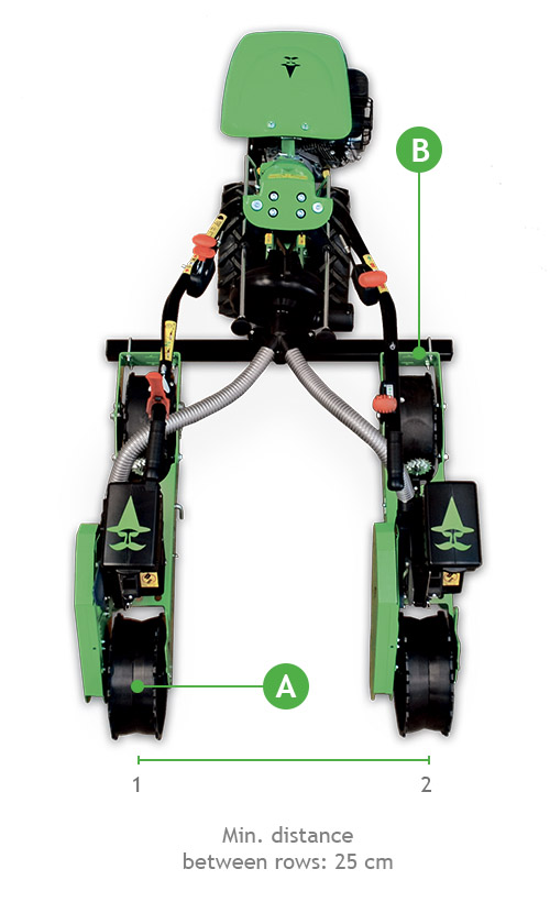 Motocoltivatore con seminatrice pneumatica di precisione Serie WZ-B20-en