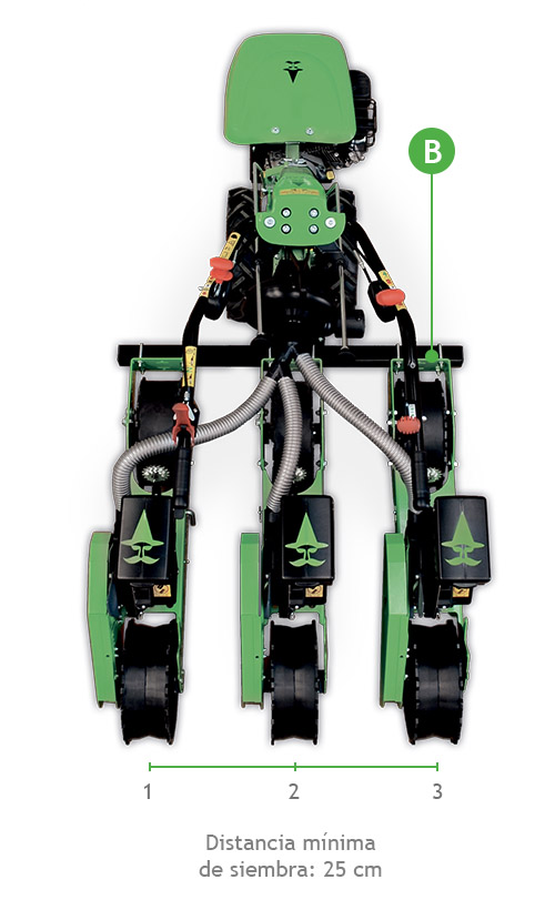 Motocoltivatore con seminatrice pneumatica di precisione Serie WZ-B30 es