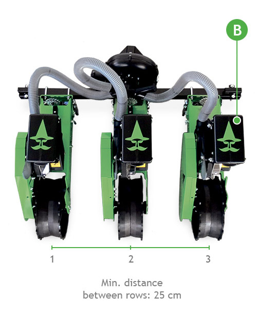 Seminatrice pneumatica di precisione per motocoltivatore Serie WZ-C30 en